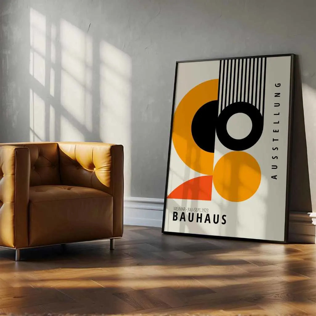 Poster Bauhaus Forme Arancioni