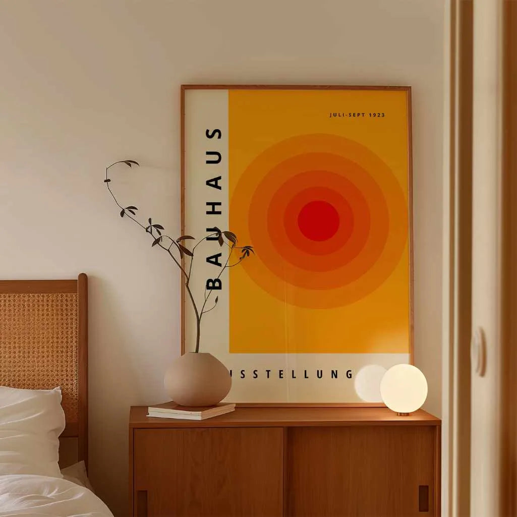 Poster Bauhaus Cerchio Arancione