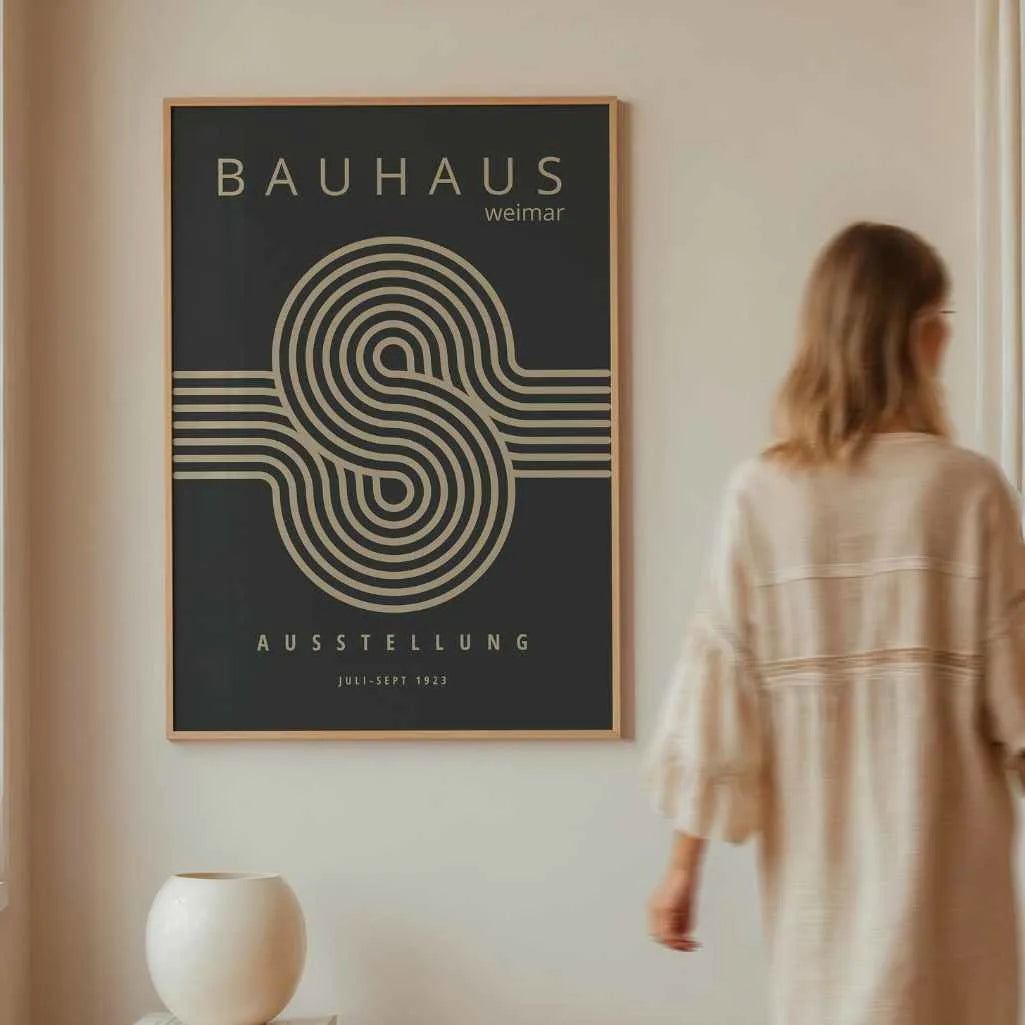 Bauhaus Beige Linee Poster