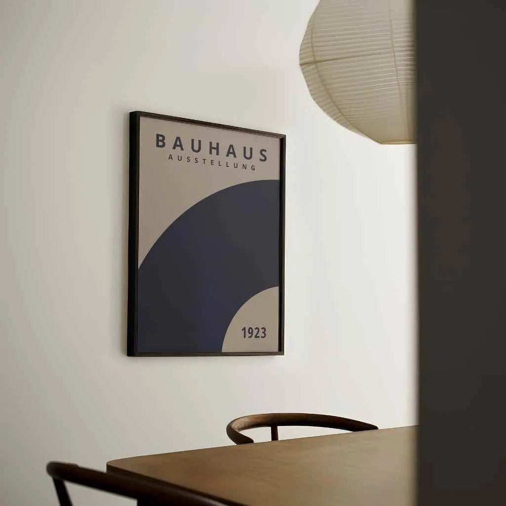 Poster Bauhaus Rotazione Blu