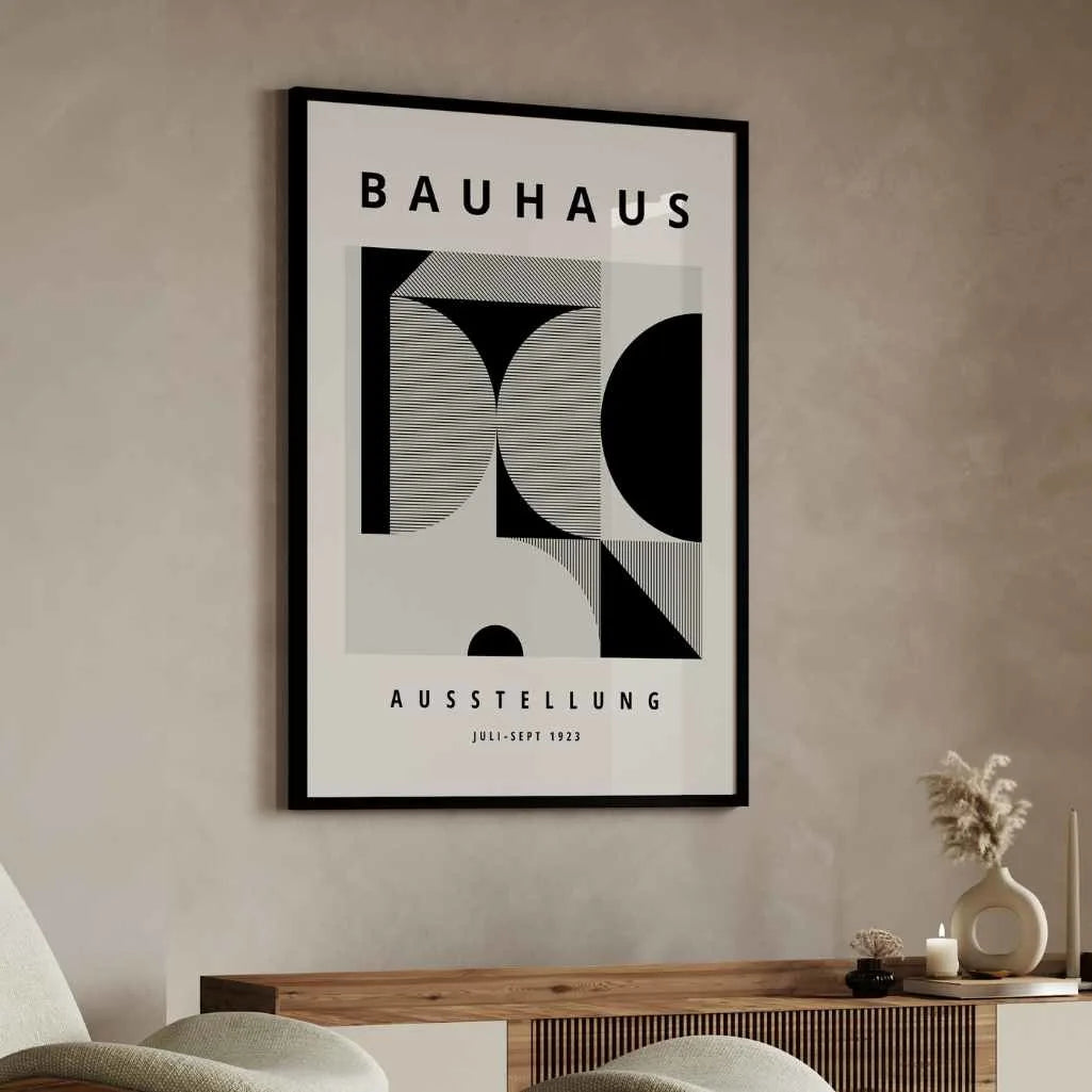 Poster Bauhaus Forme Nere Geometriche