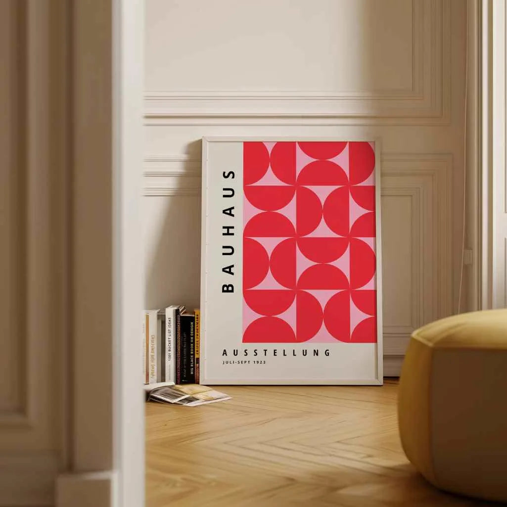 Bauhaus Simmetria Rossa Ritmo Poster