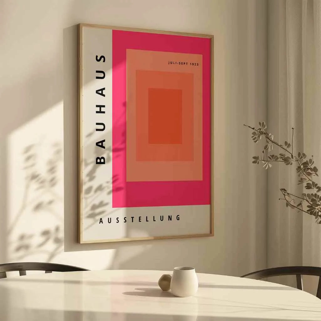 Bauhaus Sfumatura Rosa Poster