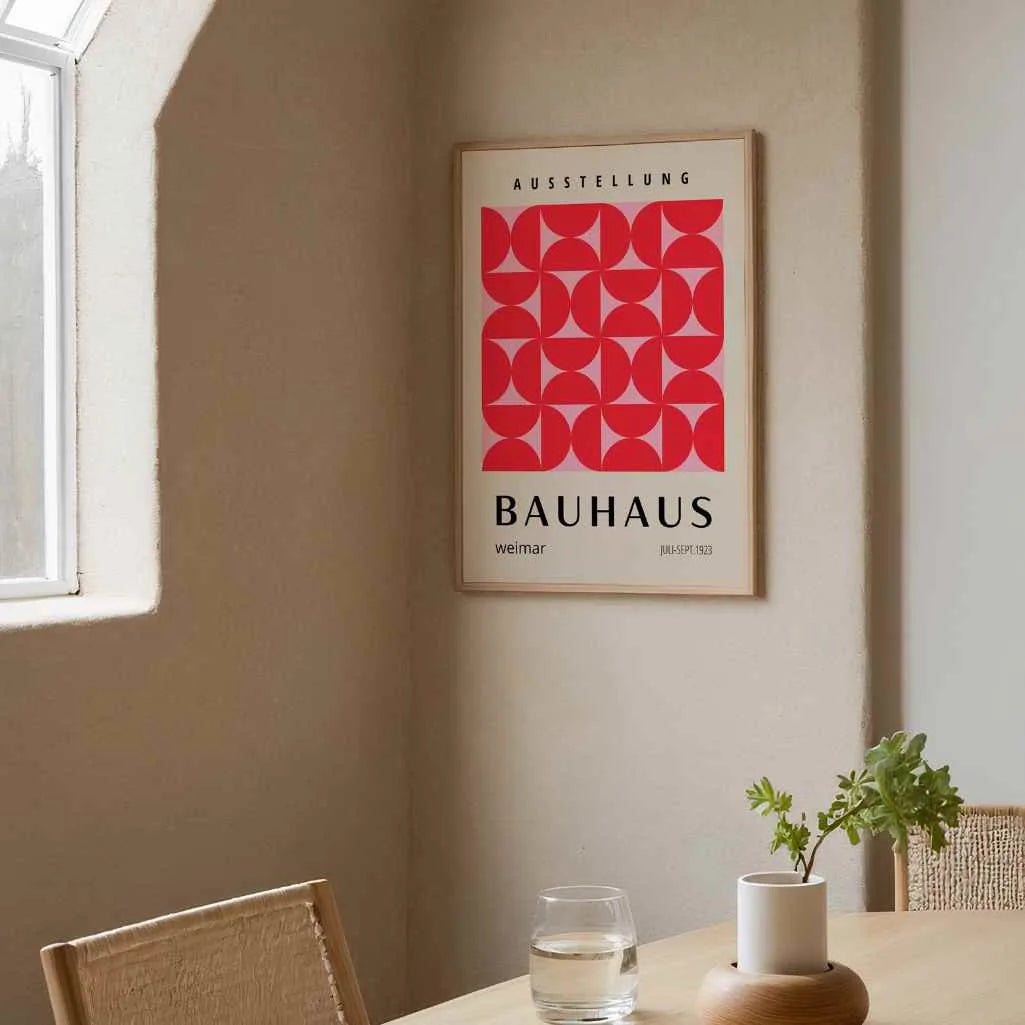 Bauhaus Rosso Rosa Poster