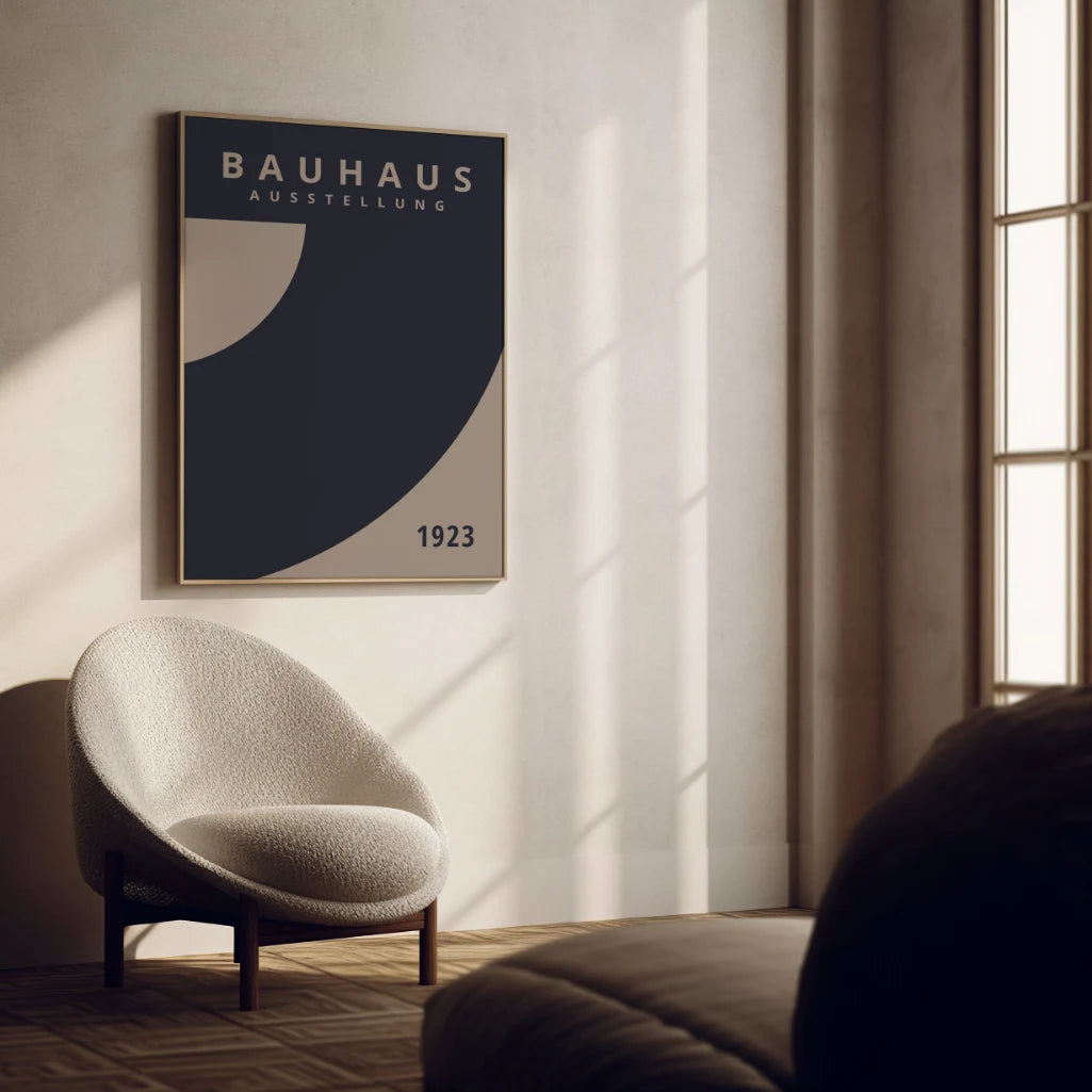 Poster Bauhaus Spruzzo Blu