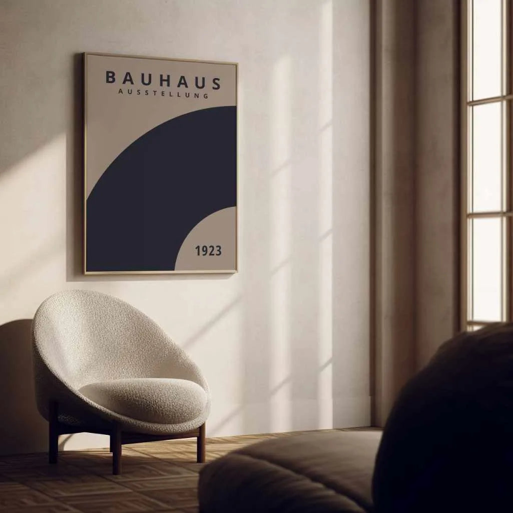 Poster Bauhaus Rotazione Blu