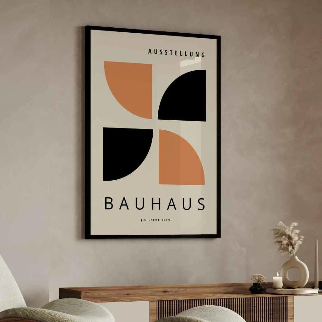Bauhaus Arancione Nero Poster