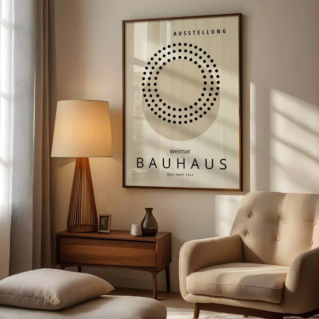 Poster Cerchi Bauhaus Beige