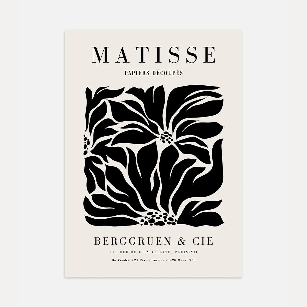 Henri Matisse – Poster Fiori Neri Beige