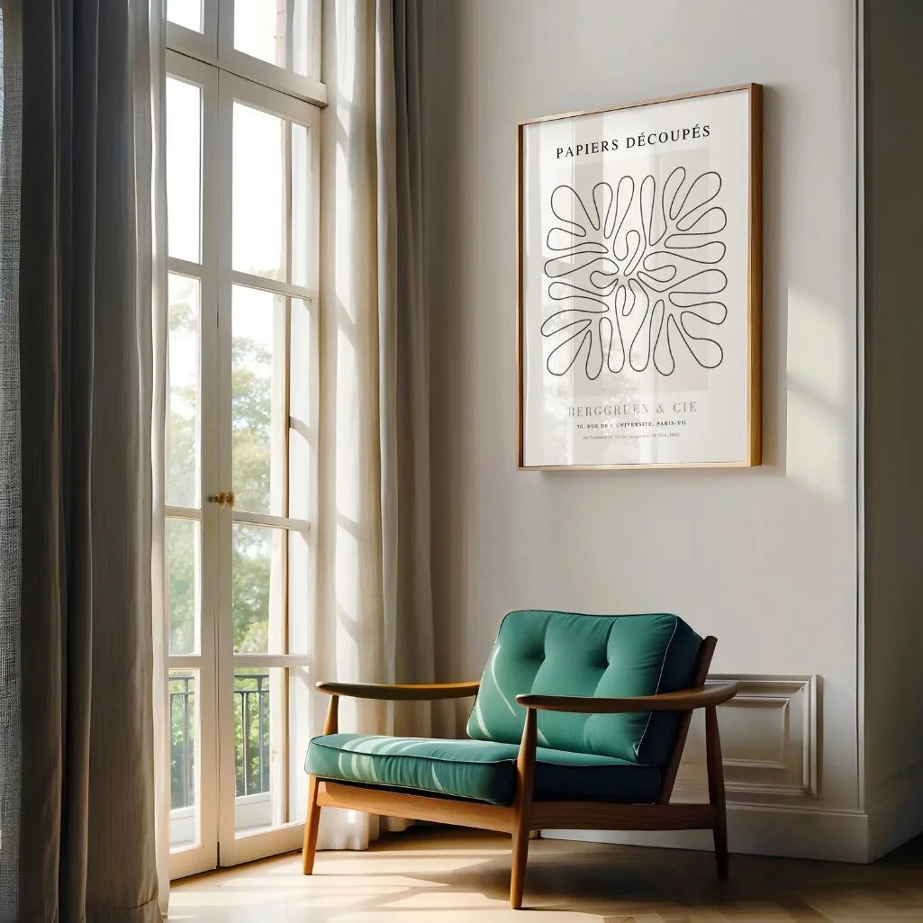 Henri Matisse – Poster Line Art Beige