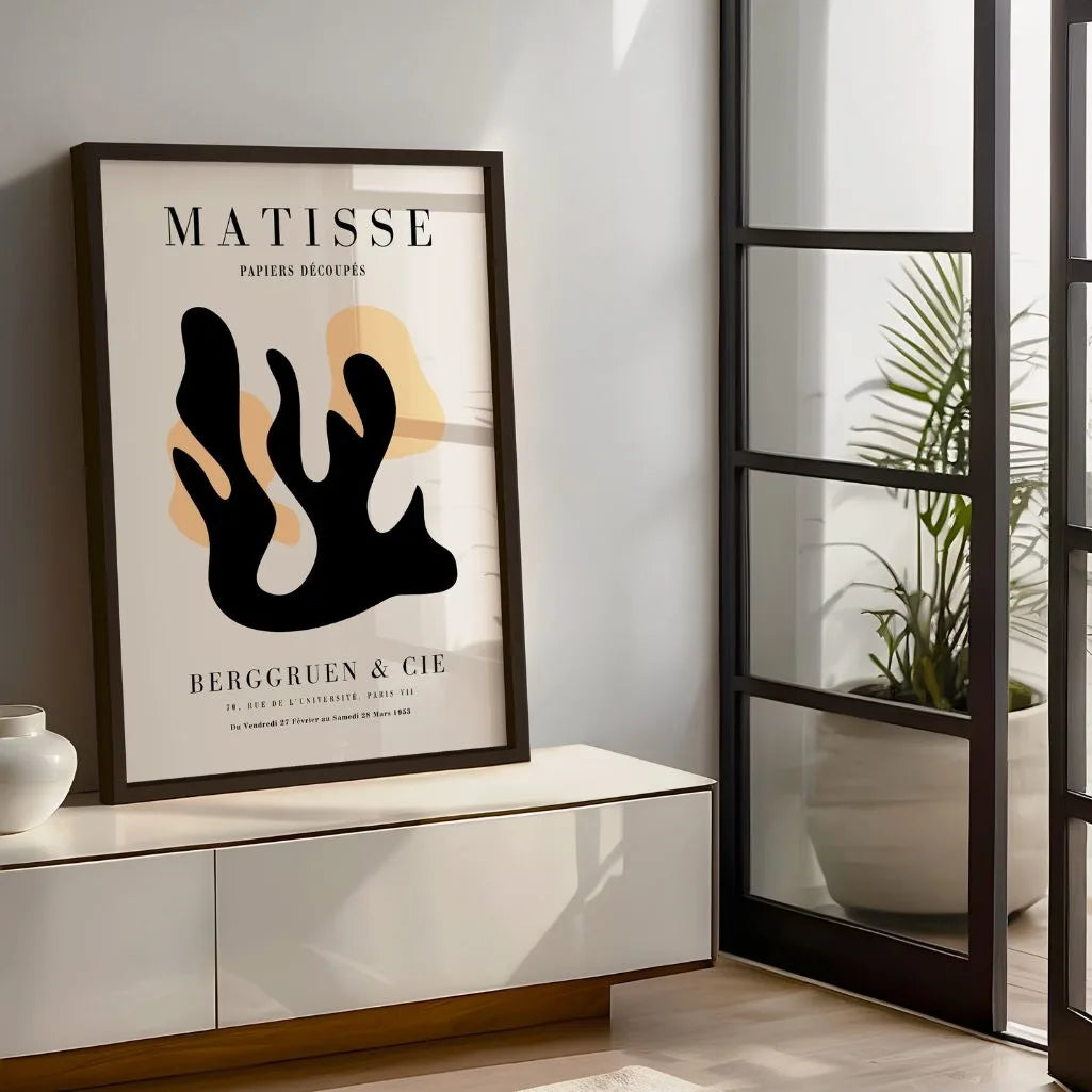 Henri Matisse Forma Nero Arancio Poster