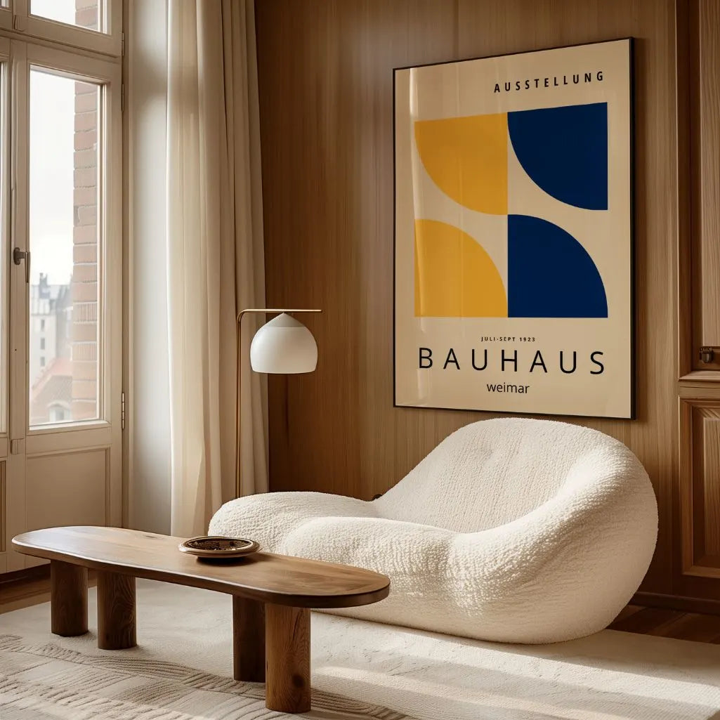 Bauhaus Giallo Blu Notte Poster