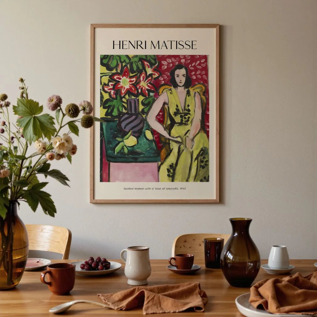 Henri Matisse Poster – Donna seduta con vaso di amarilli