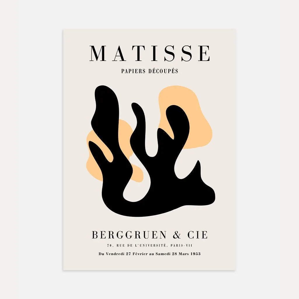 Henri Matisse Forma Nero Arancio Poster