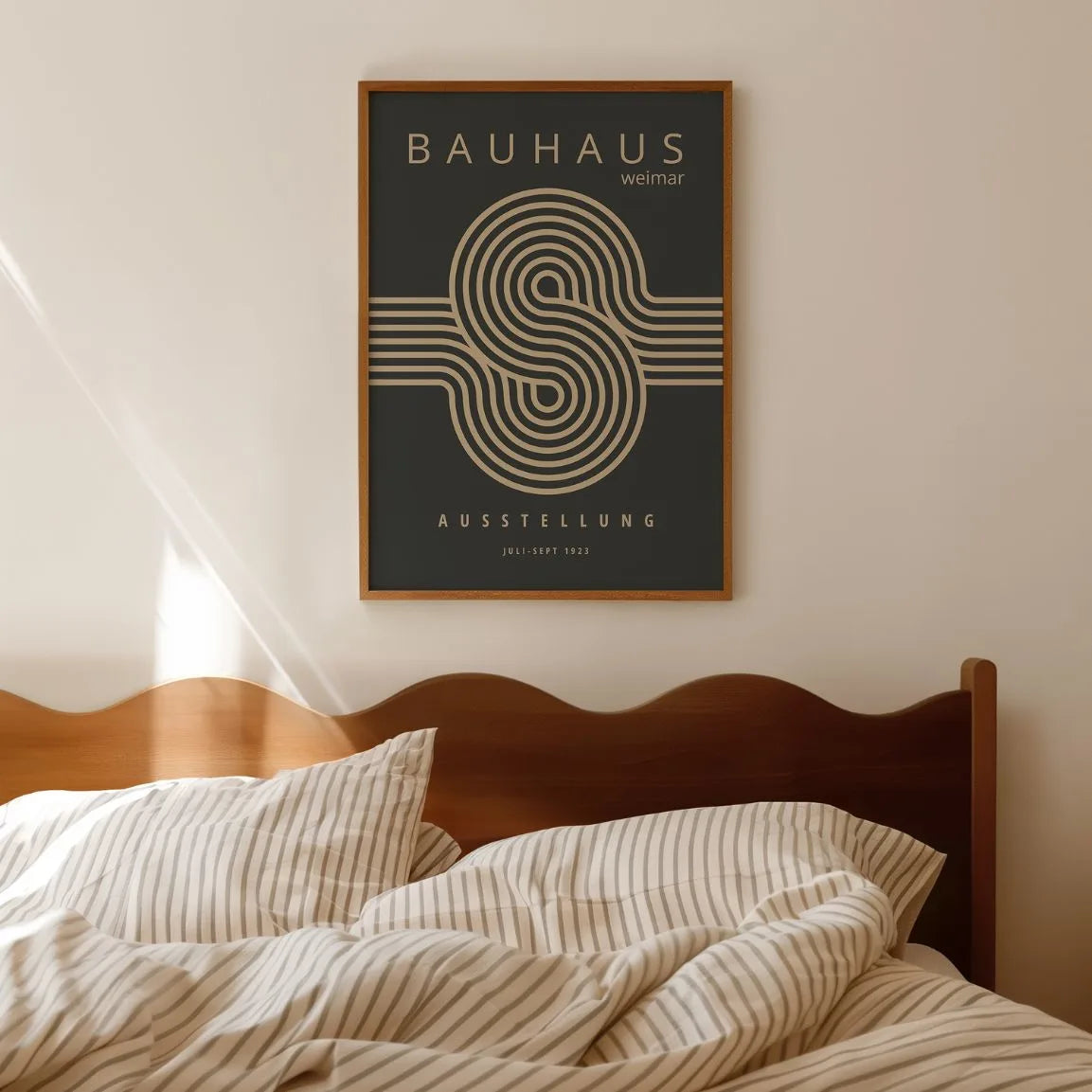 Bauhaus Beige Linee Poster