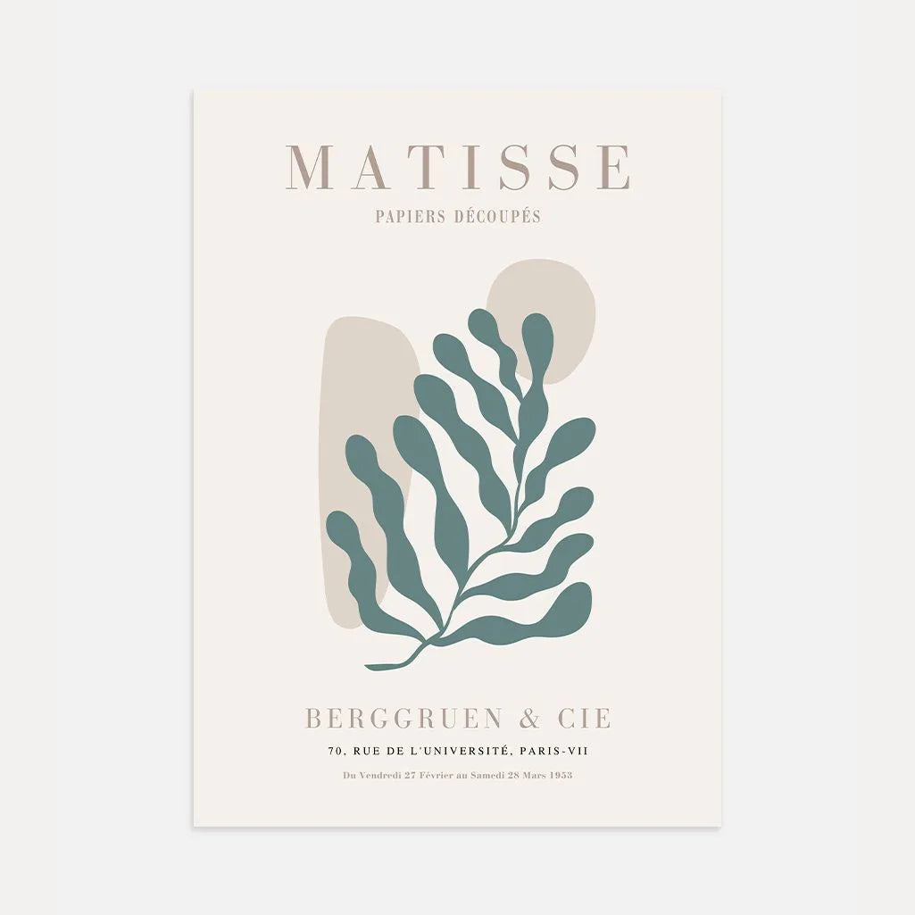Henri Matisse Motivo Organico Verde Poster