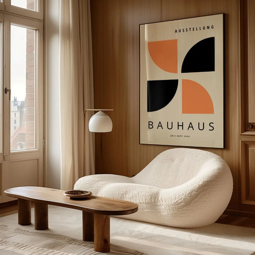 Bauhaus Arancione Nero Poster