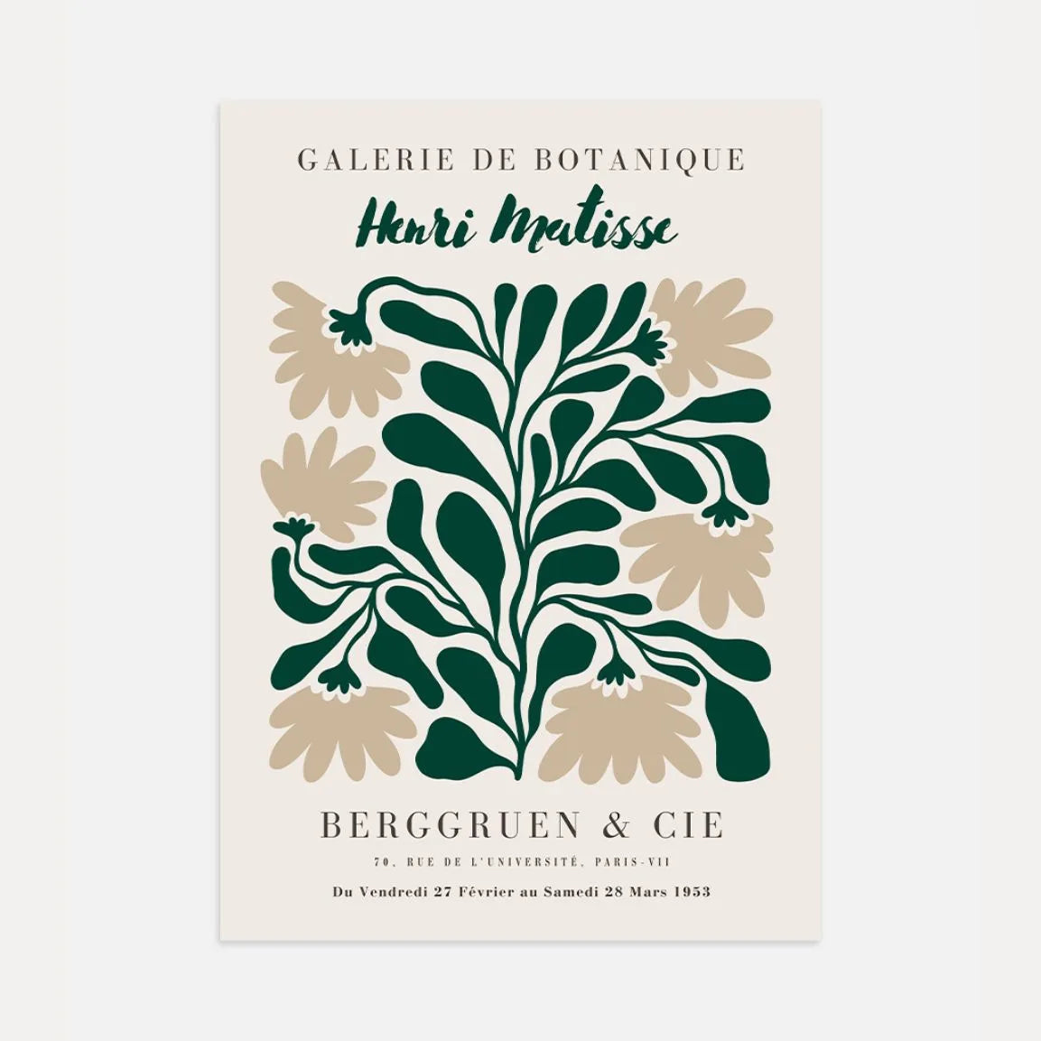 Matisse Foglie Beige Poster