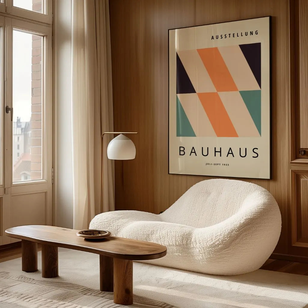 Bauhaus Strisce Diagonali Poster