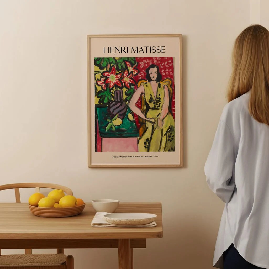 Henri Matisse Poster – Donna seduta con vaso di amarilli