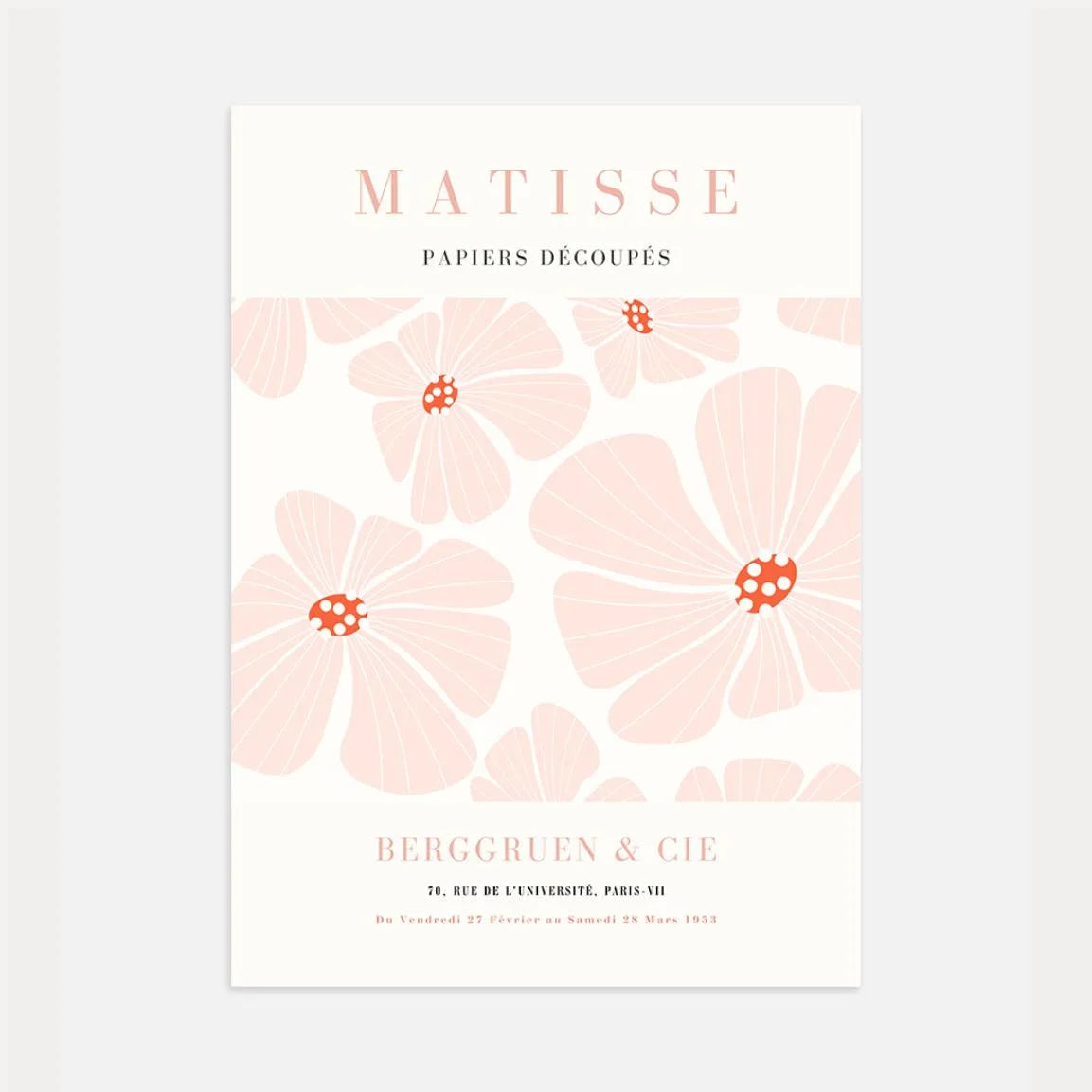 Matisse Pink Flowers Poster