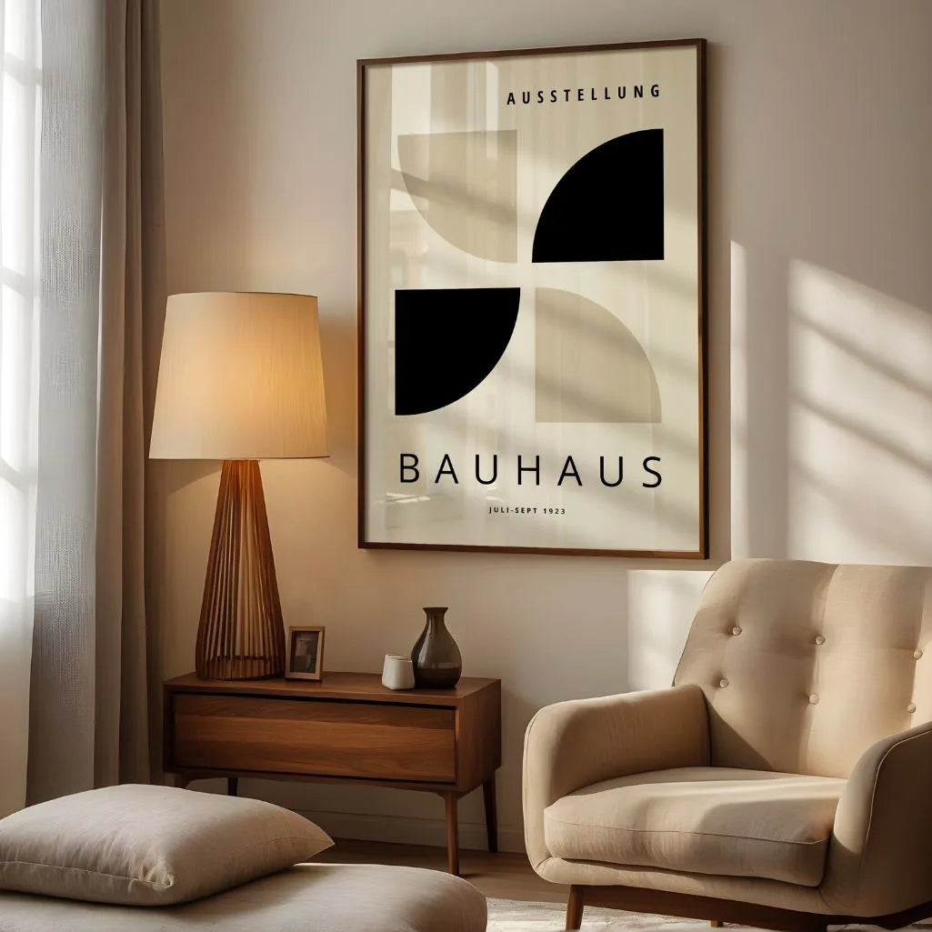 Bauhaus Nero Beige Poster