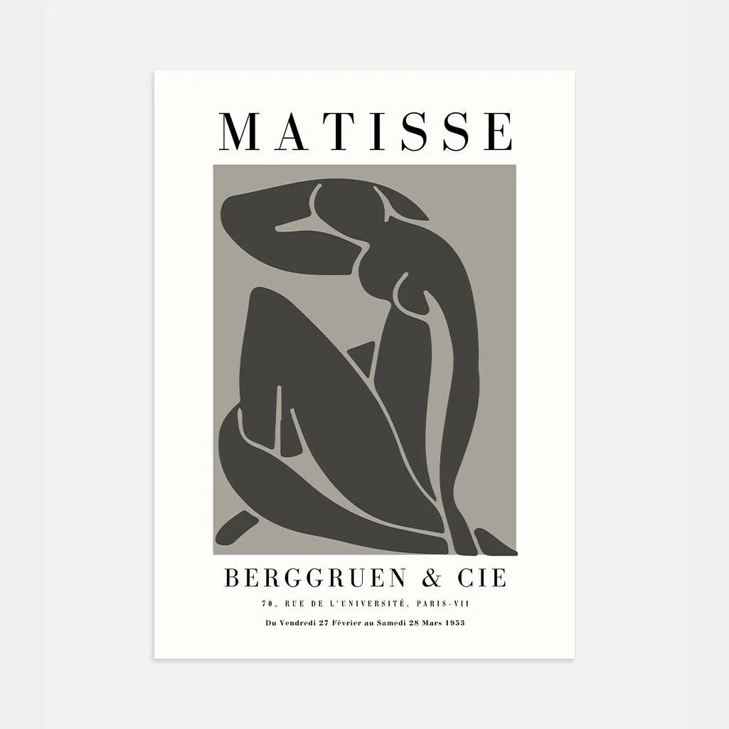 Henri Matisse – Poster Nudo Femminile Grigio