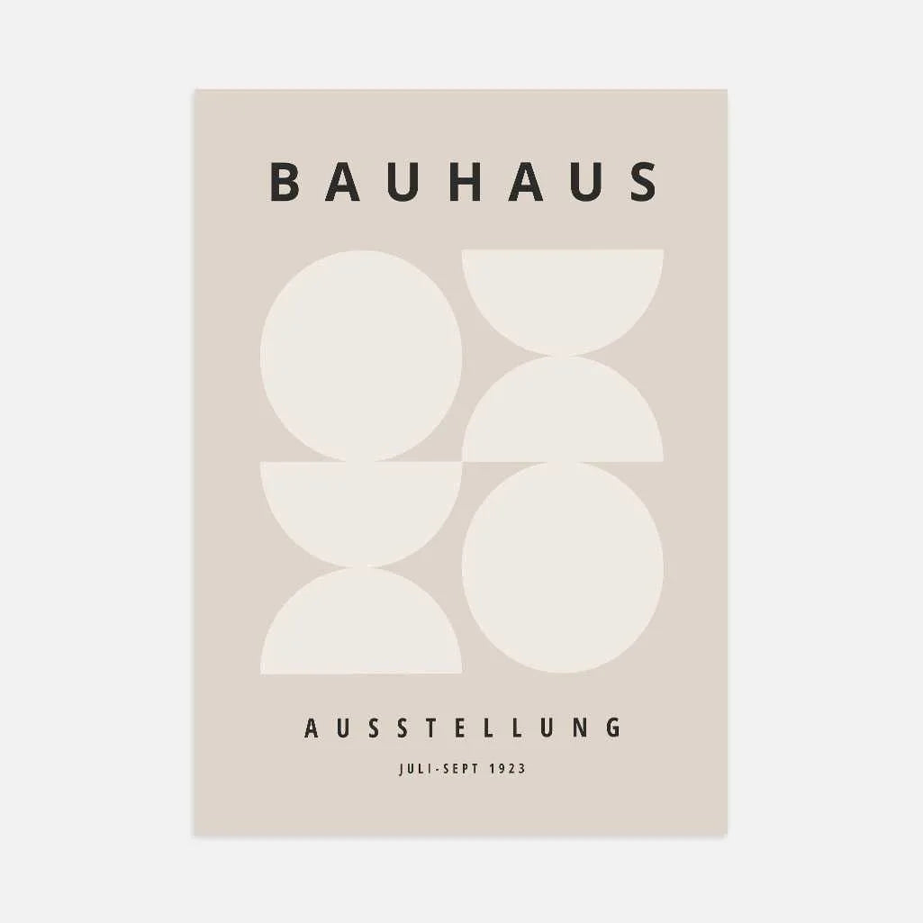 Poster Bauhaus Beige
