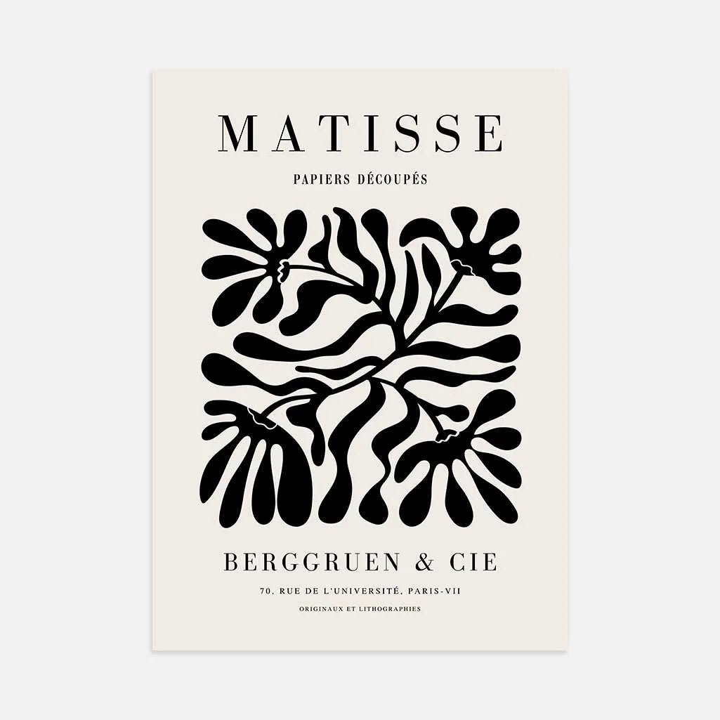 Henri Matisse – Poster Floreale Nero
