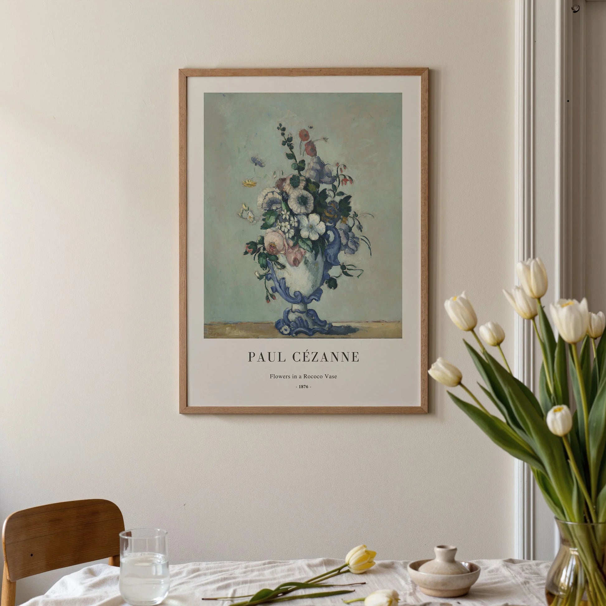 Paul Cézanne – Fiori in un vaso rococò Poster