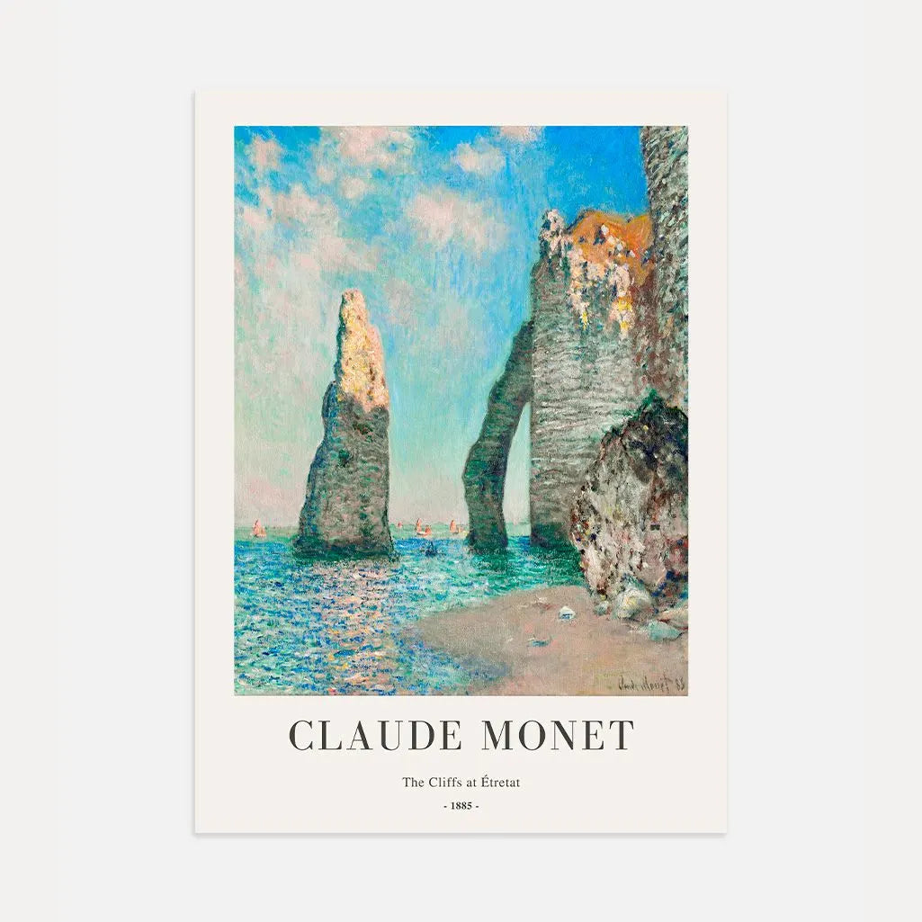 Poster Claude Monet – Scogliere di Étretat