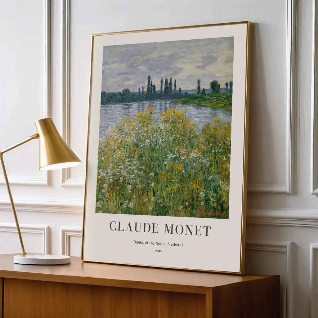 Claude Monet – Le rive della Senna a Vétheuil Poster
