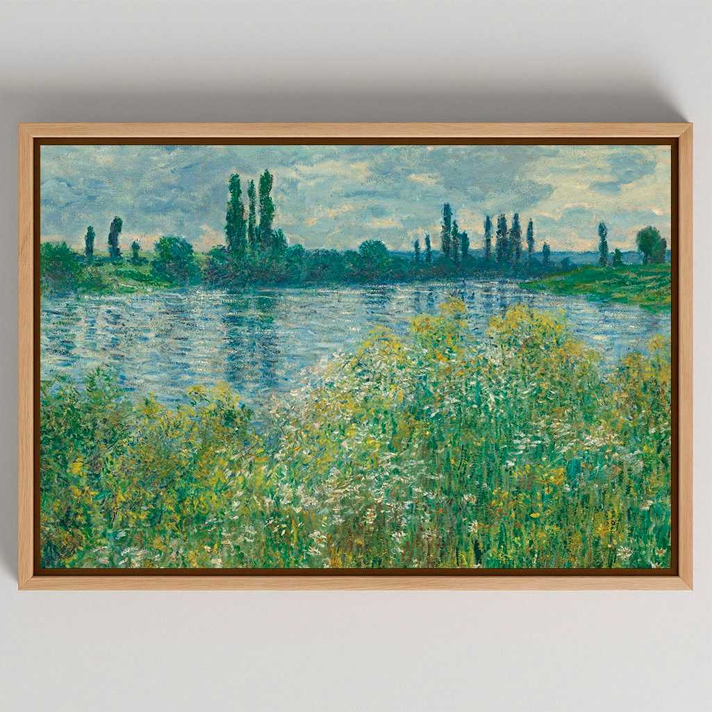 Framed Canvas Print Banks of the Seine