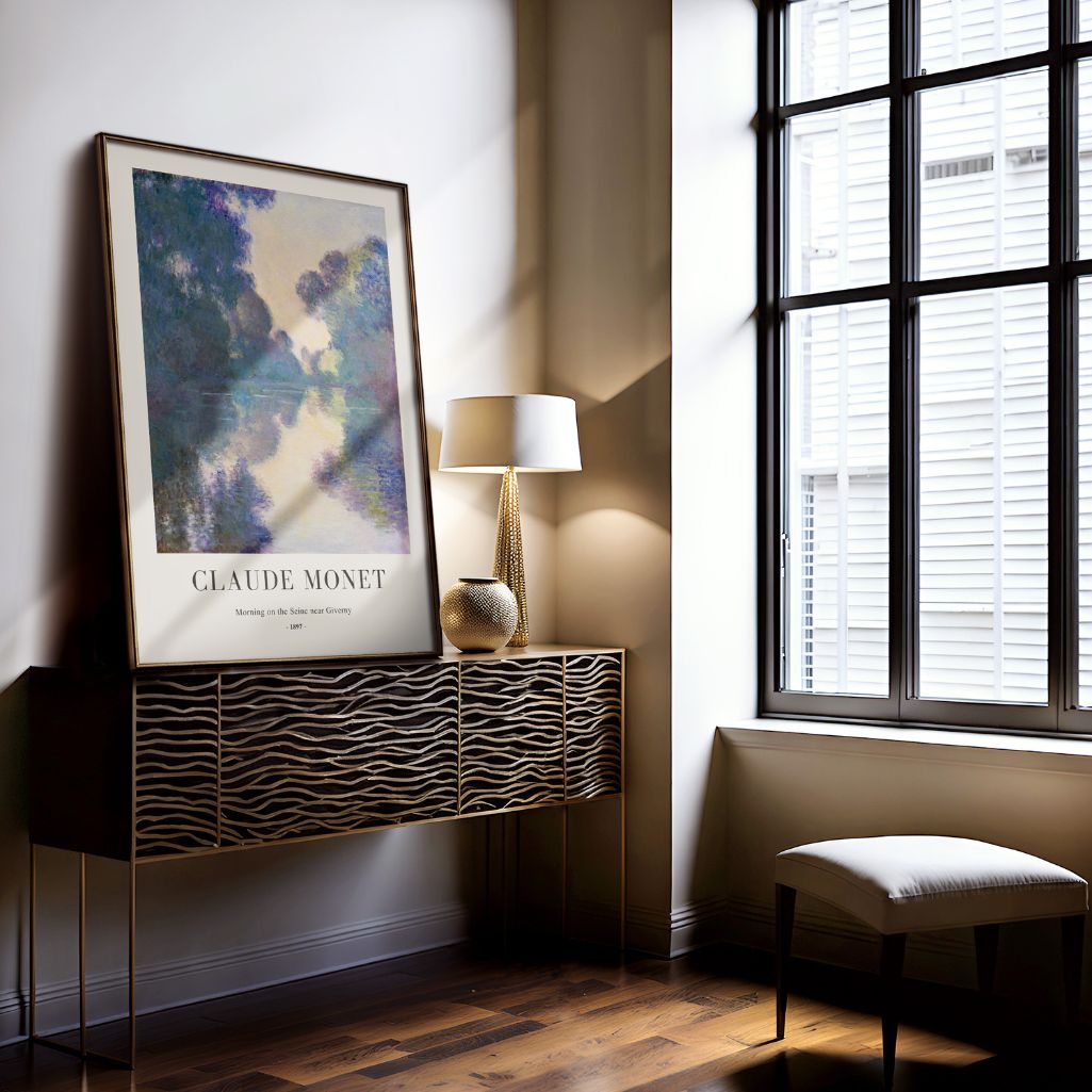 Claude Monet – Mattino sulla Senna Poster