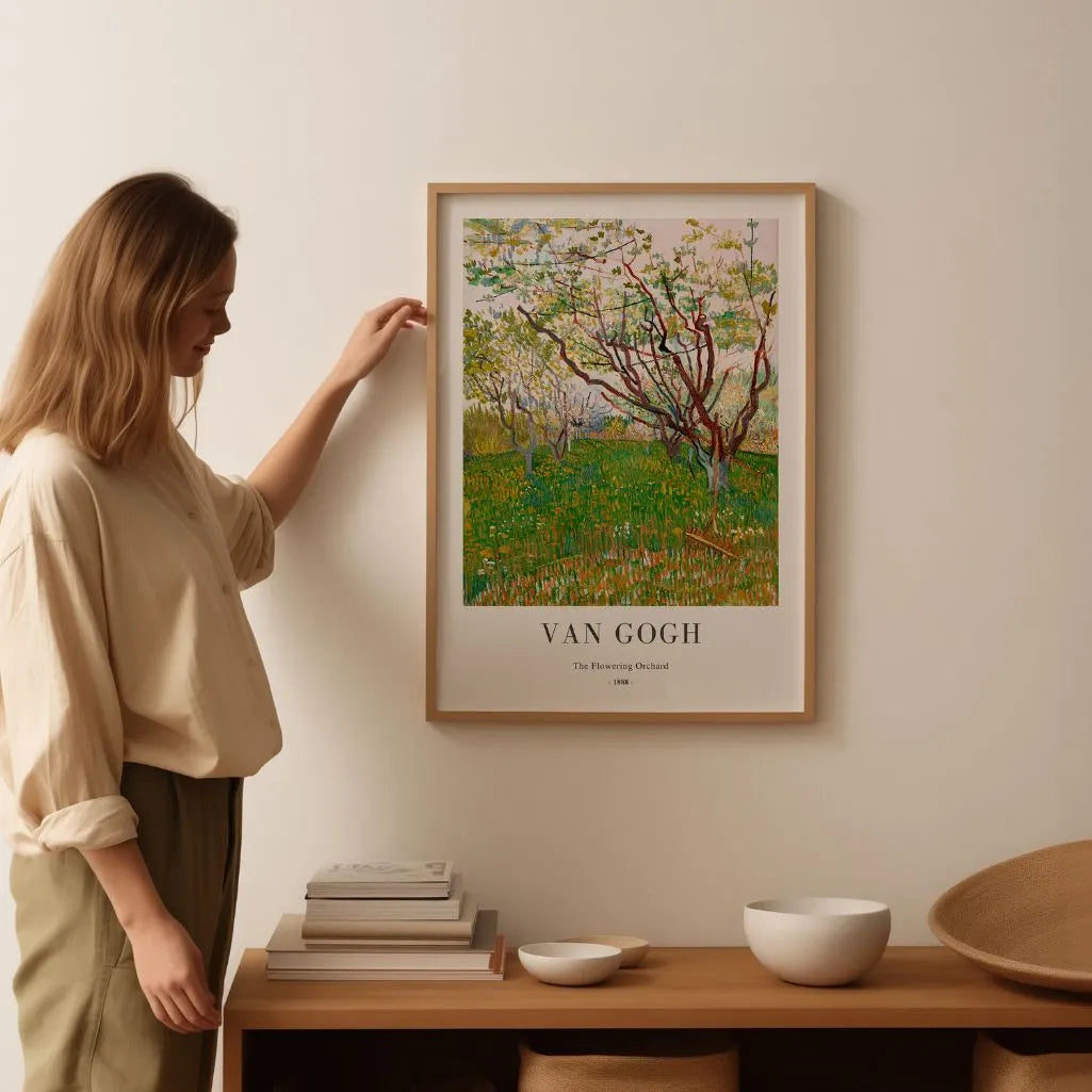 Vincent van Gogh Flowering Orchard Poster