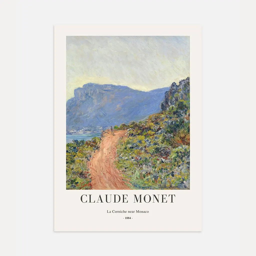 Claude Monet – La Corniche vicino a Monaco (1884) Poster