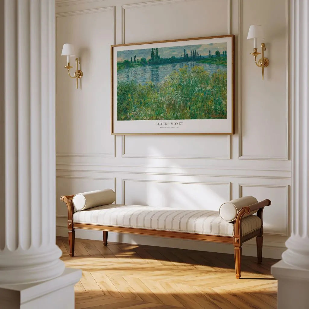 Claude Monet – Le Rive della Senna a Vétheuil Poster