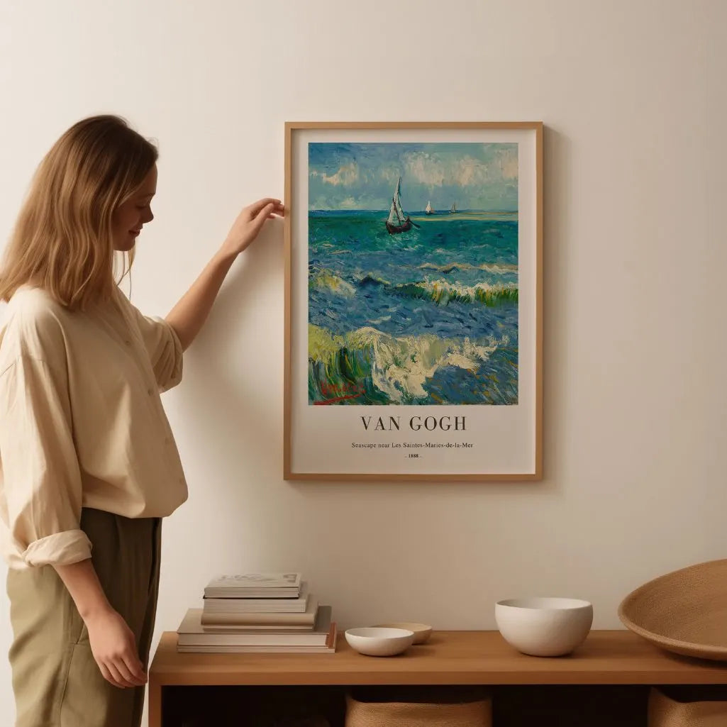 Vincent van Gogh – Marina vicino a Les Saintes-Maries-de-la-Mer Poster