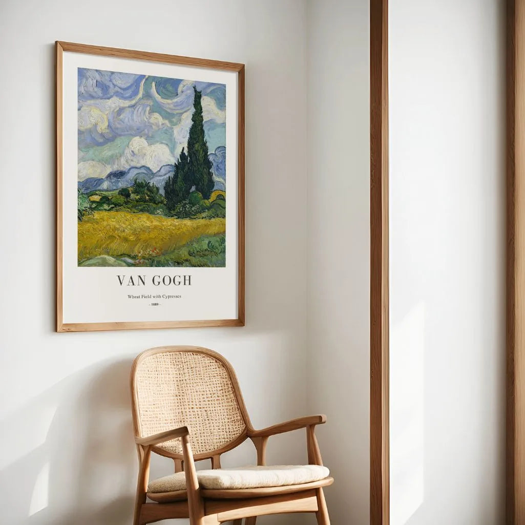Poster Vincent van Gogh – Campo di grano con cipressi