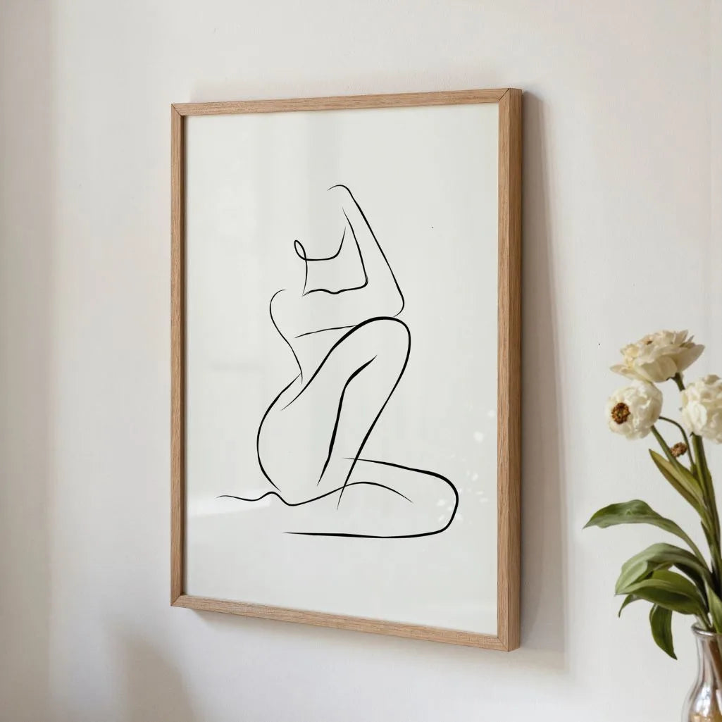 Subtle Form Female Line Art Poster