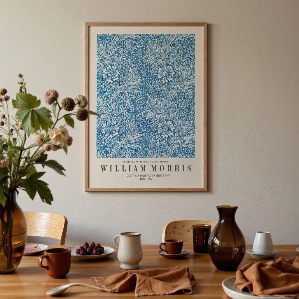 William Morris Marigold Botanical Poster