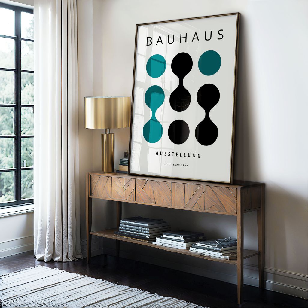 Bauhaus Contrasto Turchese Poster