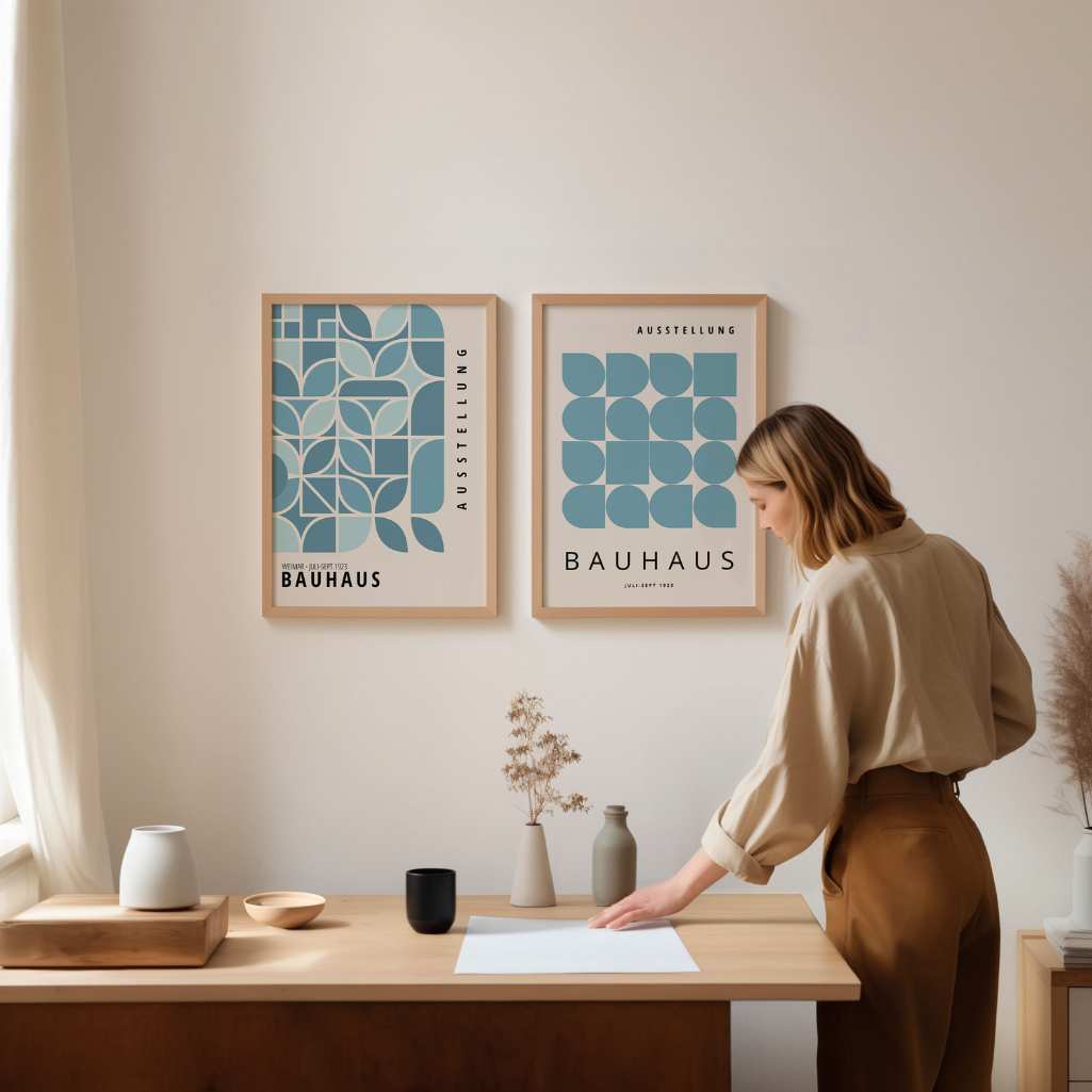 Bauhaus Blu – Set di 2 poster