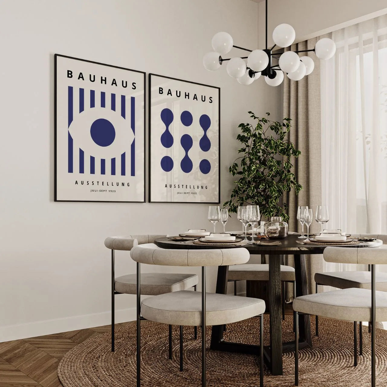 Bauhaus Blu profondo – Set di 2 poster