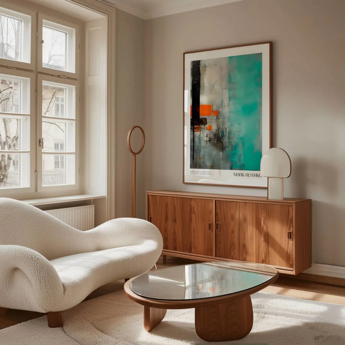 Rothko Turquoise Contrast Poster