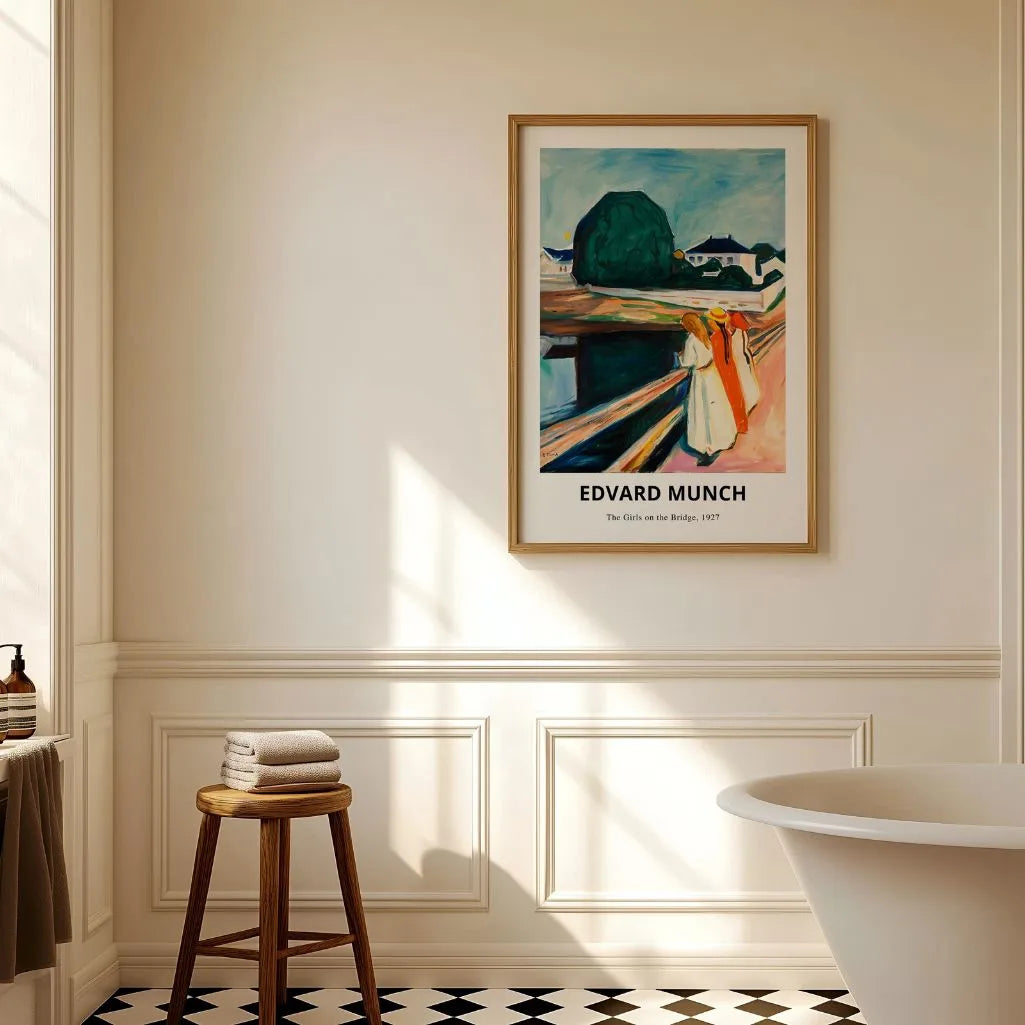 Edvard Munch The Girls on the Bridge Poster