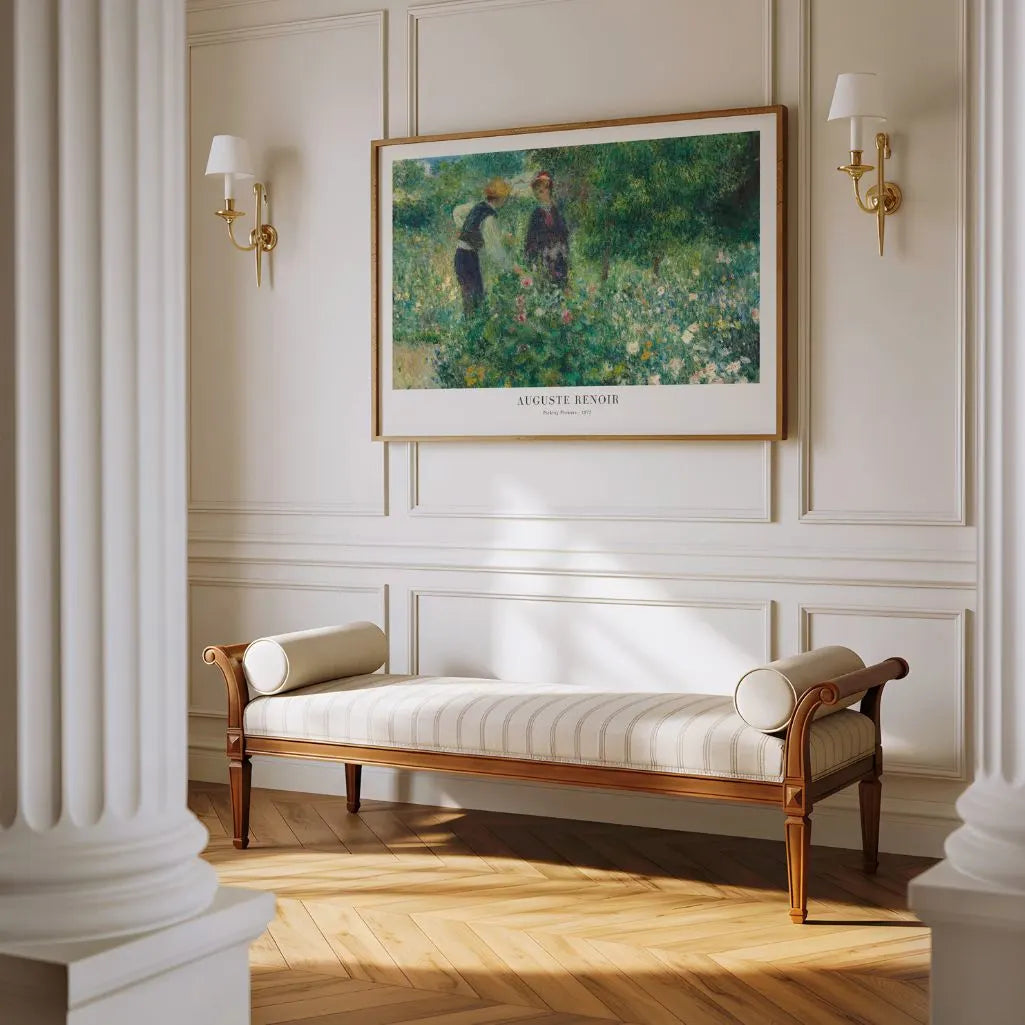 Auguste Renoir Garden Flower Picking Poster