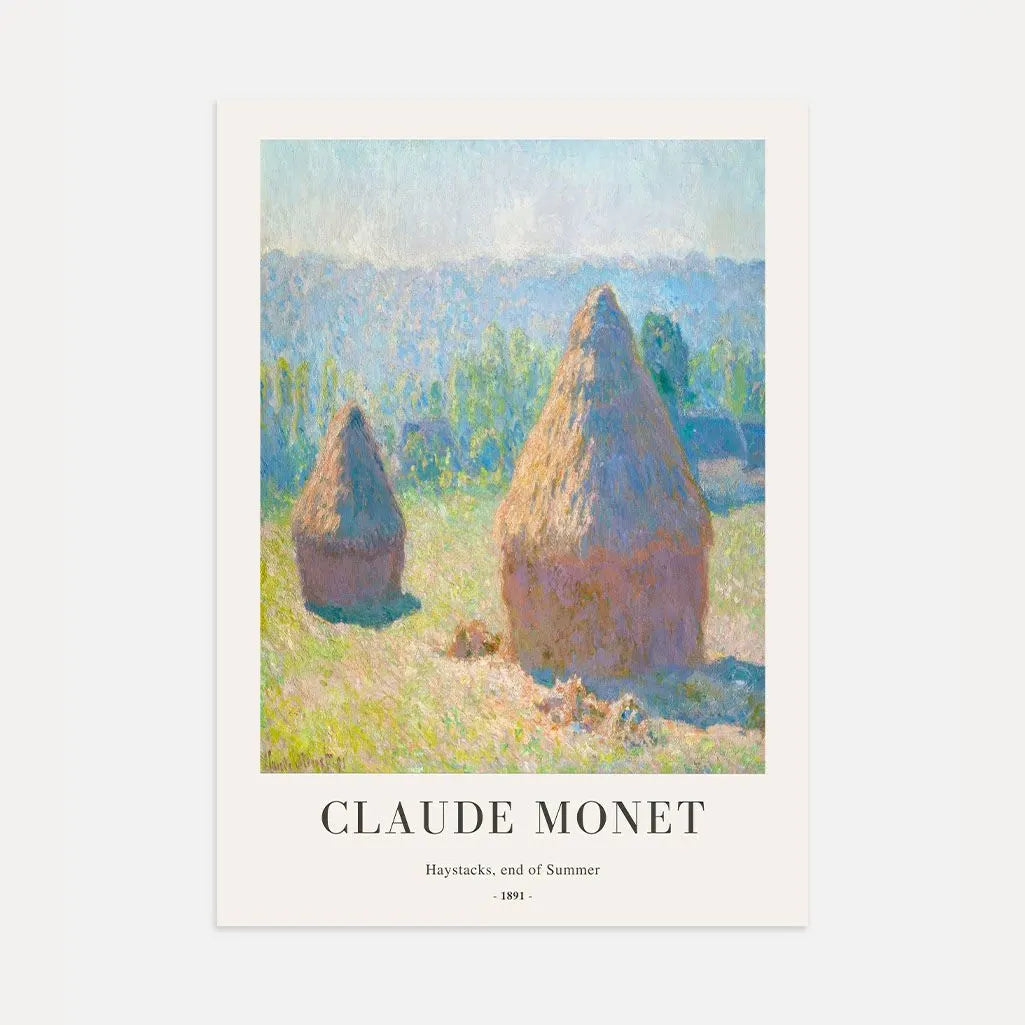 Claude Monet – Covoni, fine estate Poster