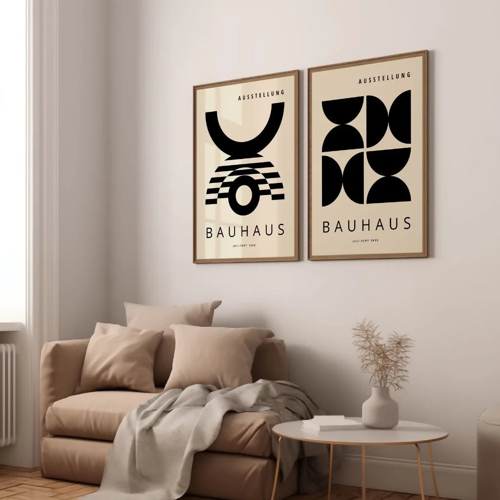 Bauhaus Forme nere – Set di 2 poster