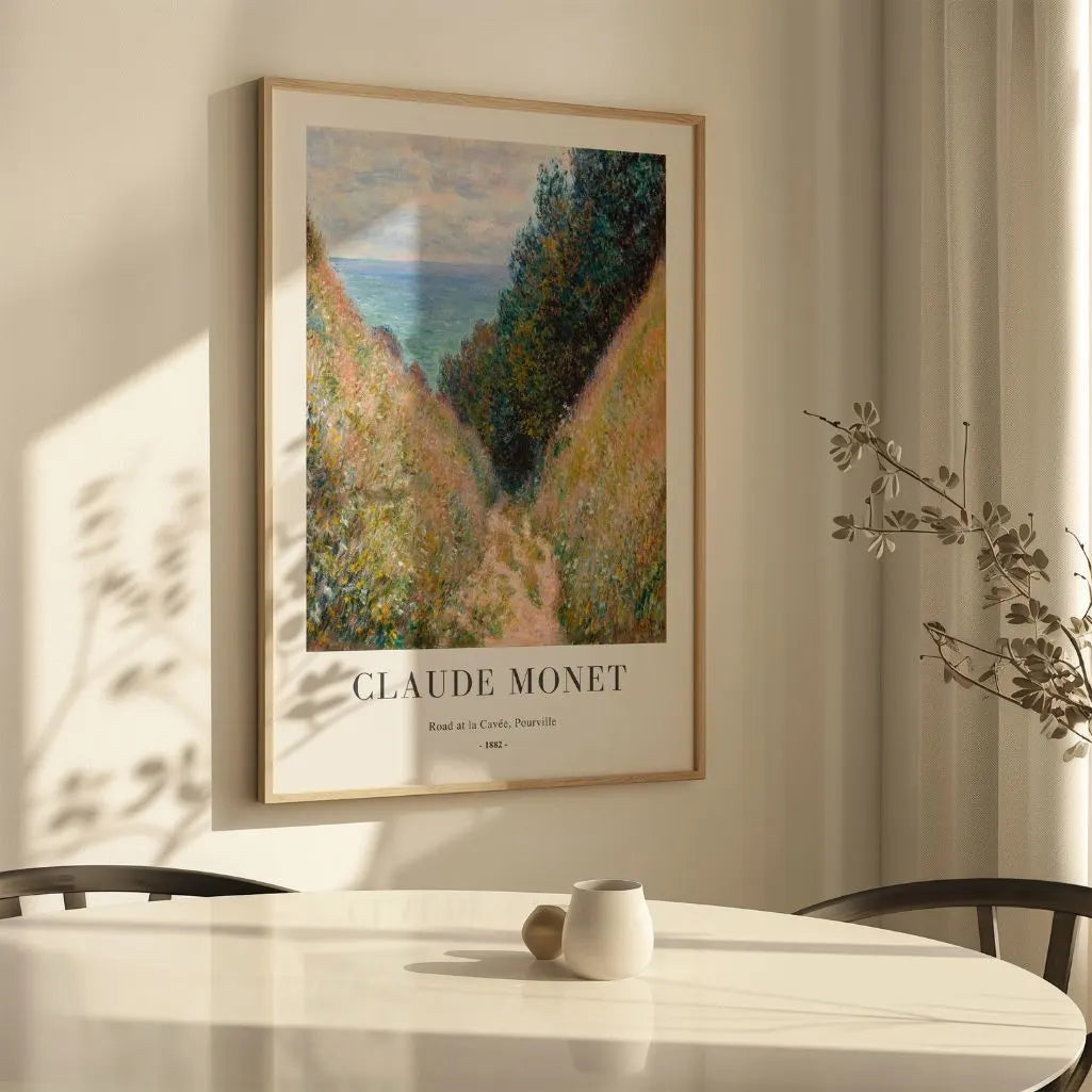 Claude Monet – La strada a La Cavée, Pourville Poster